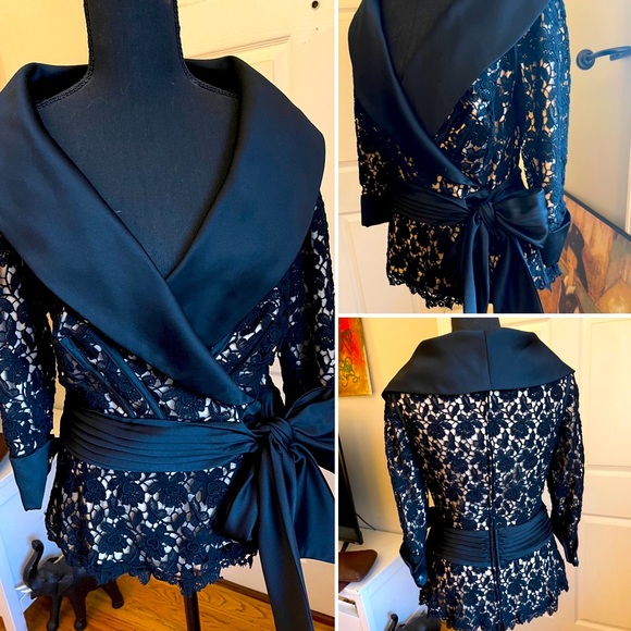Tadashi - Black Lace Eve Jacket. Showstopper for sure! - Picture 1 of 16